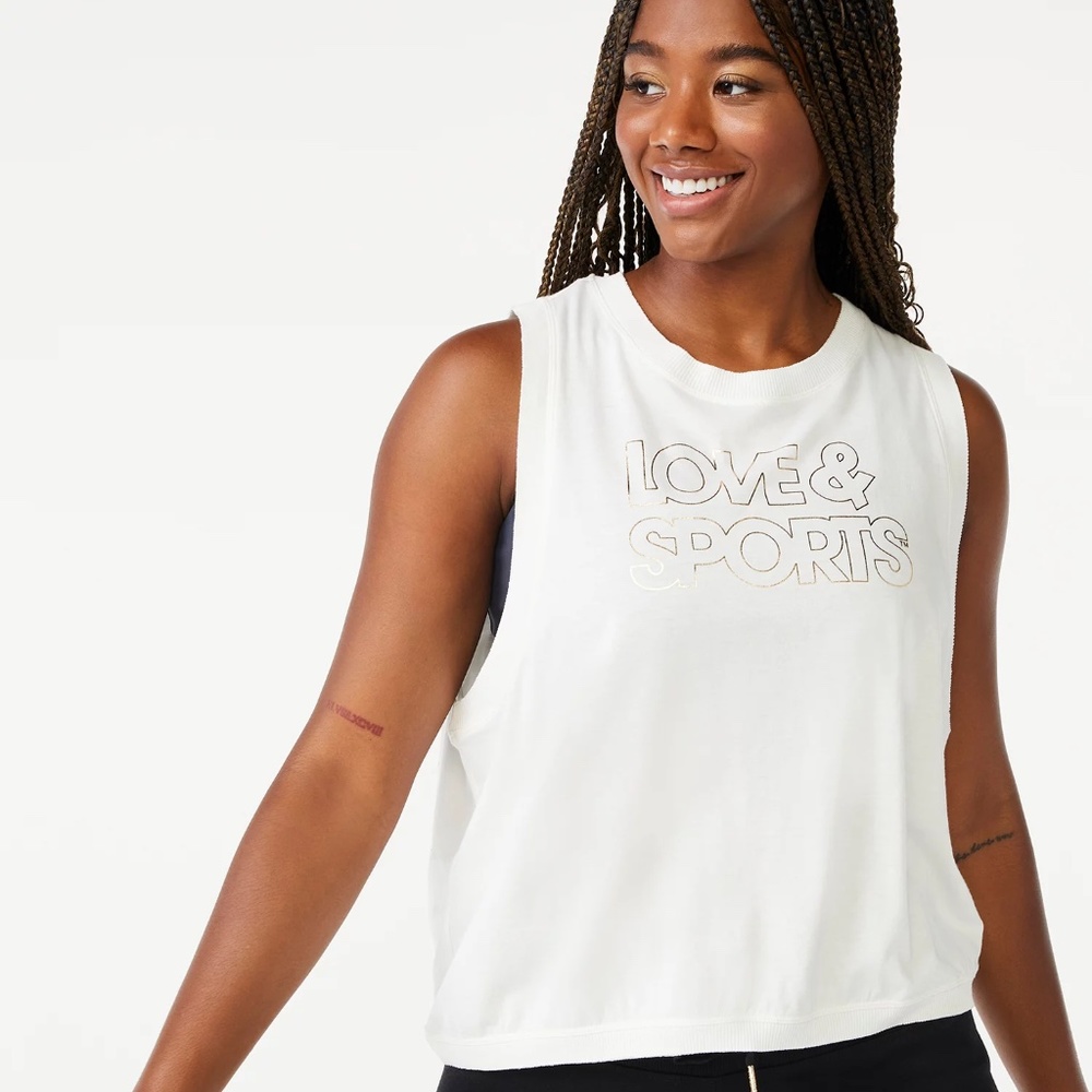 Love & Sports Women's Logo Muscle Tank Top NWT Size XXXL